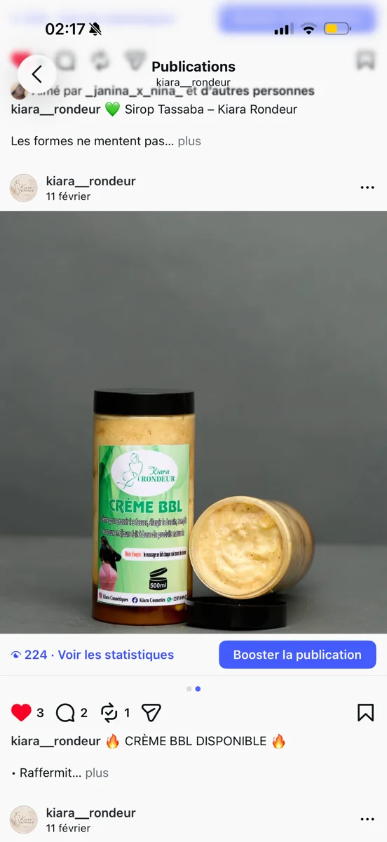 Crème Fessier