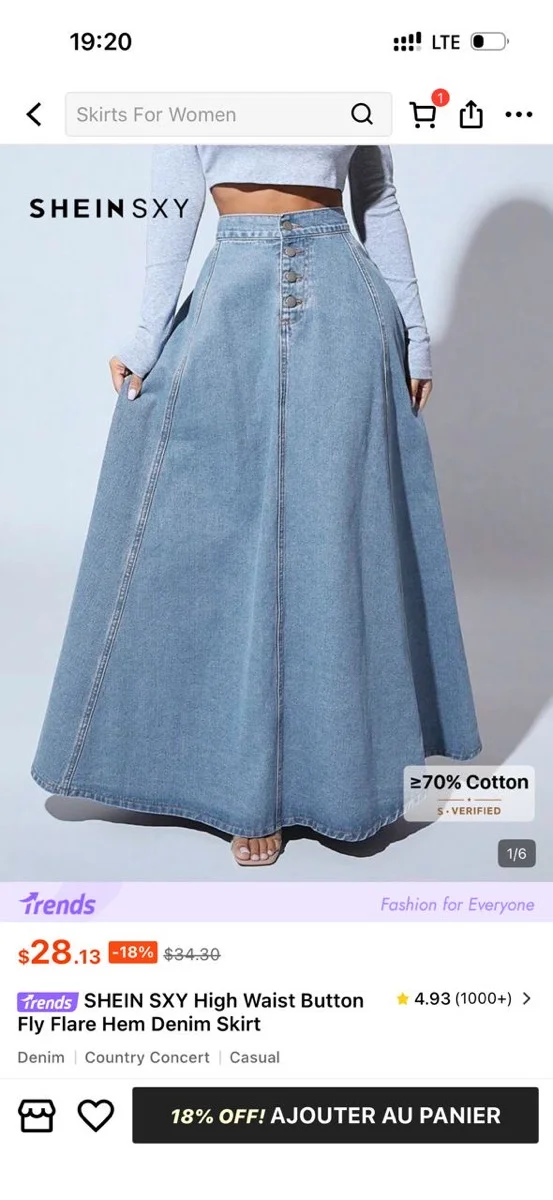 jupes jean
