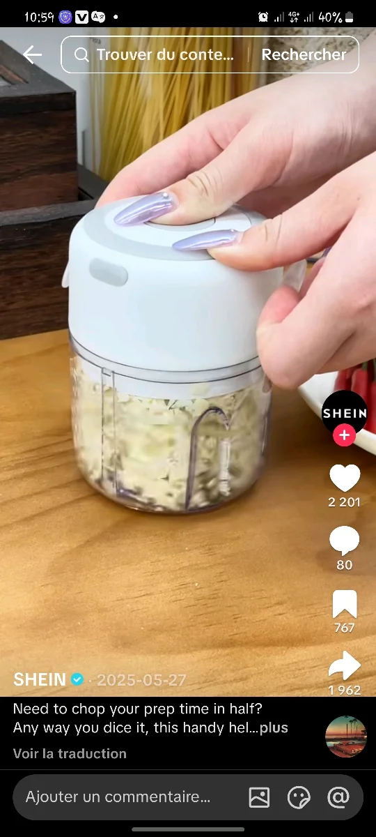 mini hachoix électrique