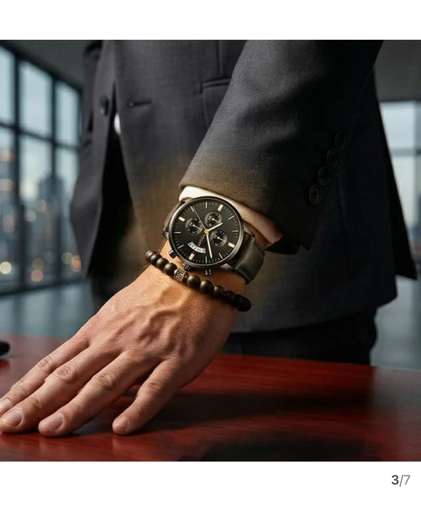 Montre & bracelet Noir