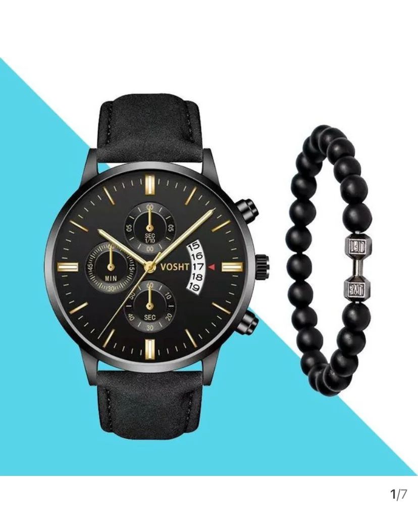 Montre & bracelet Noir